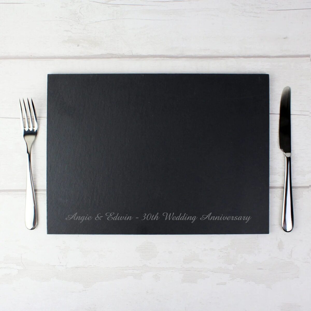 Personalised Engraved Slate Placemat: 1 - Placemats By Gift Moments