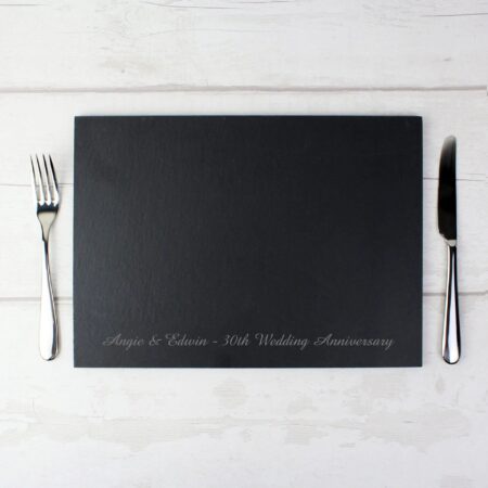 Personalised Engraved Slate Placemat: 1 - Placemats By Gift Moments