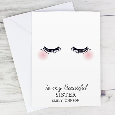 Personalised Eyelashes Card: 6 - Greeting Cards By Gift Moments