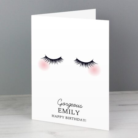 Personalised Eyelashes Card: 5 - Greeting Cards By Gift Moments