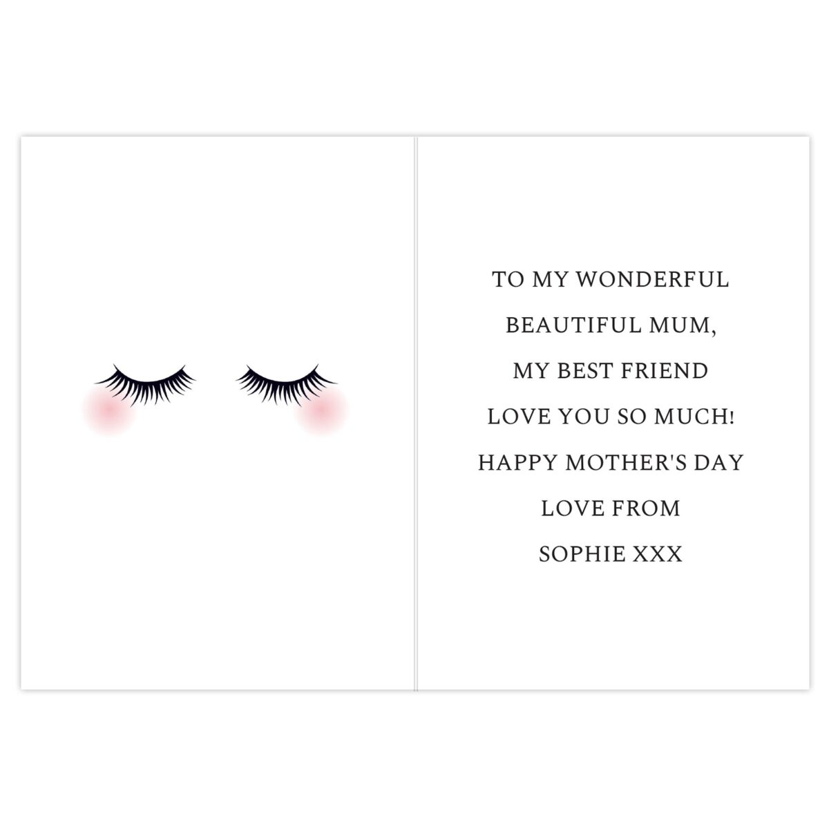 Personalised Eyelashes Card: 4 - Greeting Cards By Gift Moments