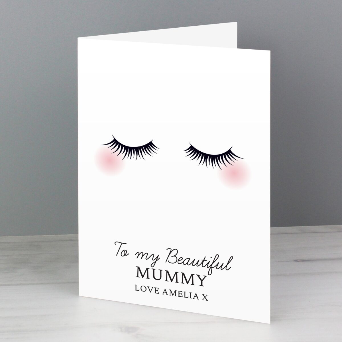 Personalised Eyelashes Card: 2 - Greeting Cards By Gift Moments