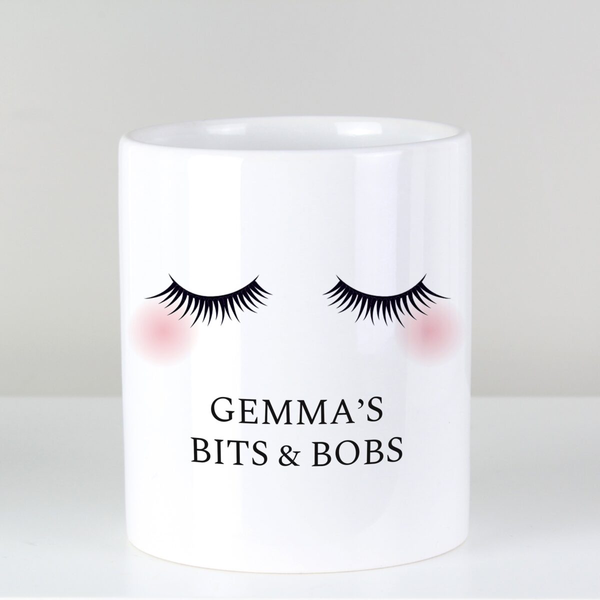 Personalised Eyelashes Ceramic Storage Pot: 4 - Storage By Gift Moments