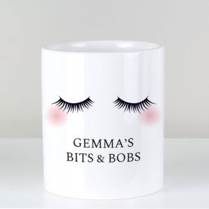 Personalised Eyelashes Ceramic Storage Pot: 4 - Storage By Gift Moments