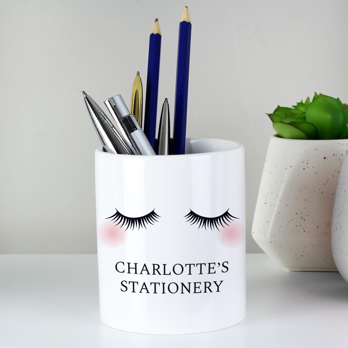 Personalised Eyelashes Ceramic Storage Pot: 5 - Storage By Gift Moments