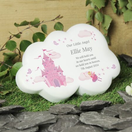 Personalised fairy castle resin memorial cloud