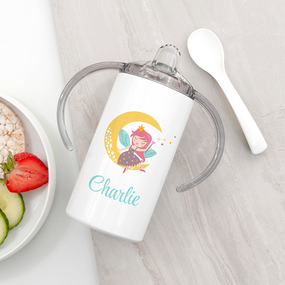 Personalised fairy kids sippy cup