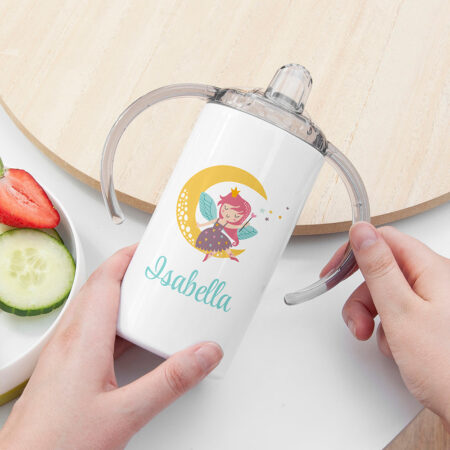 Personalised fairy kids sippy cup