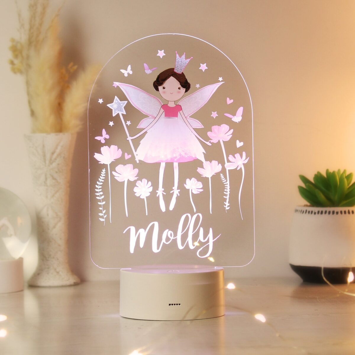 Personalised Fairy LED Colour Changing Night Light: 5 - LED Lighting By Gift Moments