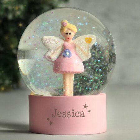 Personalised Fairy Any Name Glitter Snow Globe: 2 - Snow Globes By Gift Moments