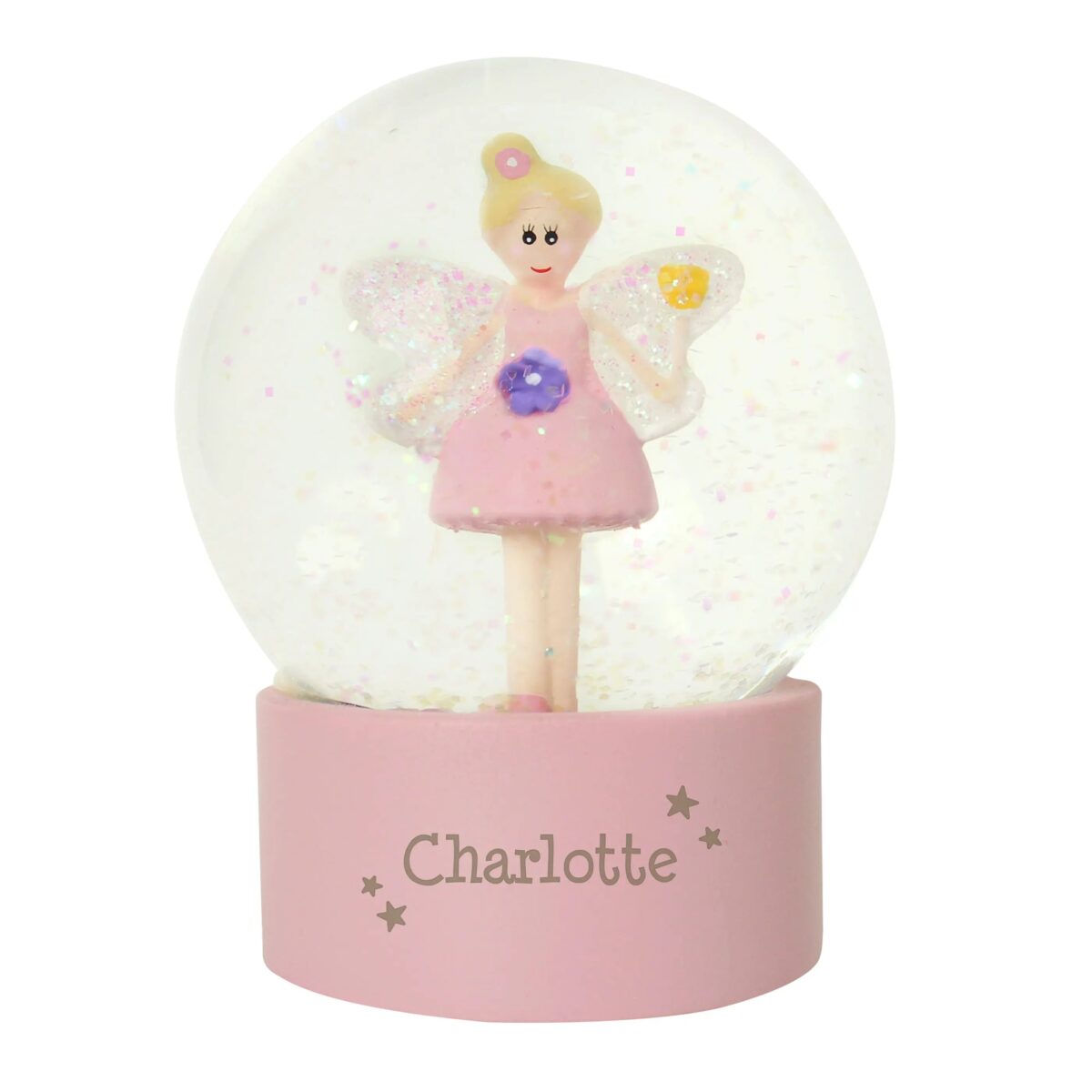 Personalised Fairy Any Name Glitter Snow Globe: 3 - Snow Globes By Gift Moments