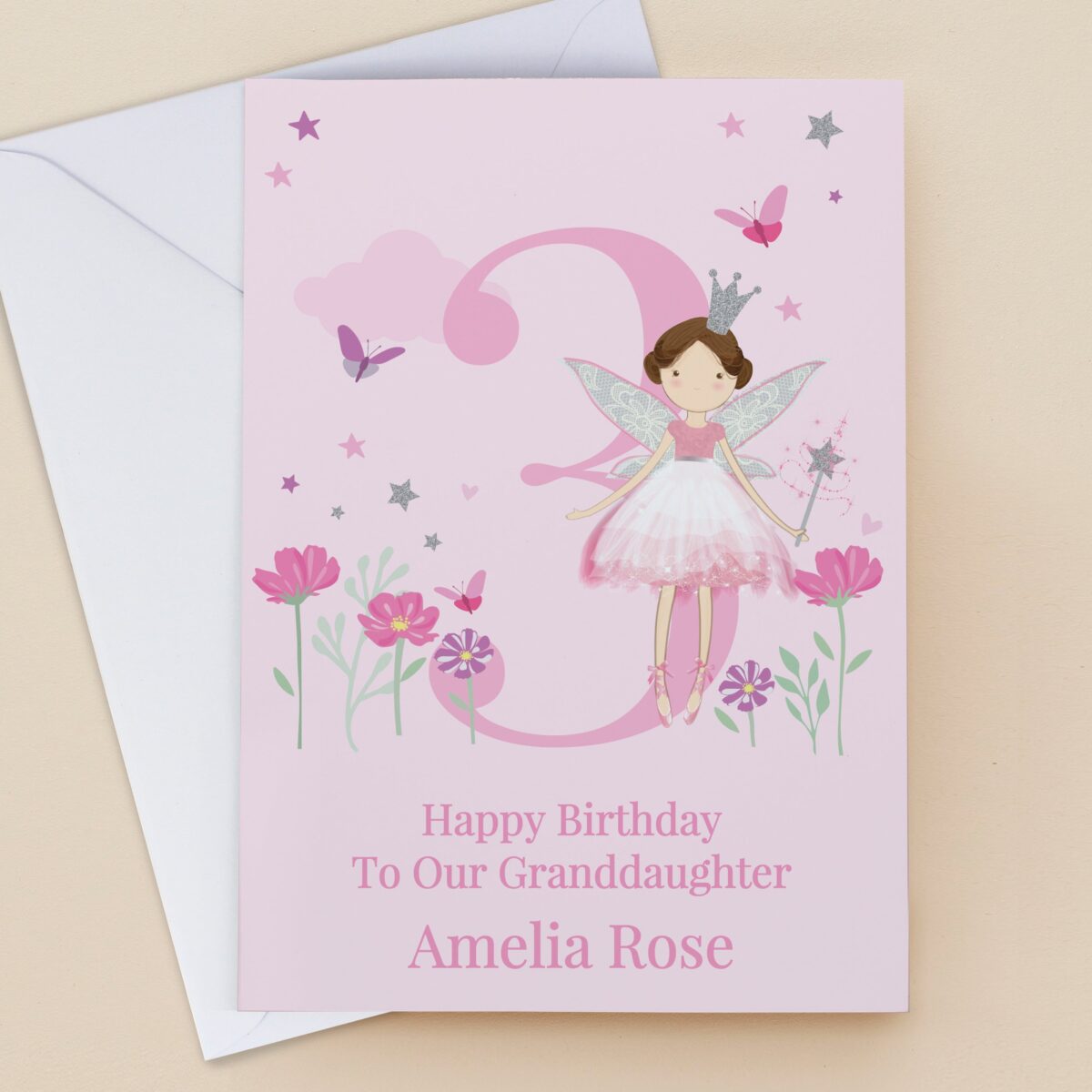 Personalised Fairy Princess Birthday Card: 1 - Greeting Cards By Gift Moments
