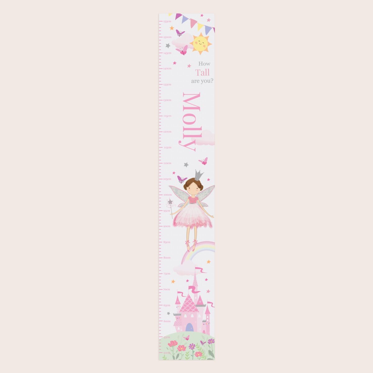 Personalised Fairy Princess Height Chart: 3 - Height Charts By Gift Moments