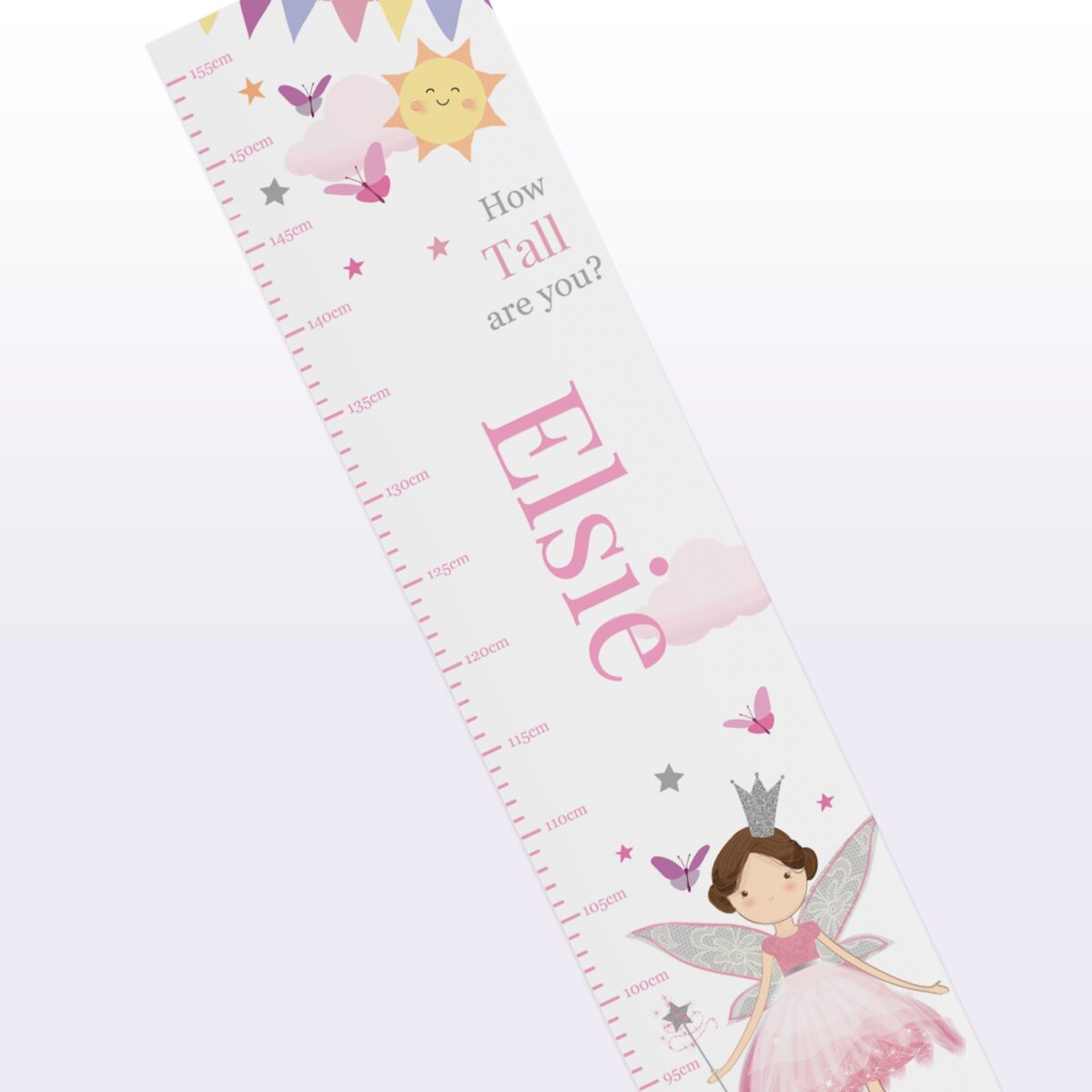 Personalised Fairy Princess Height Chart: 2 - Height Charts By Gift Moments