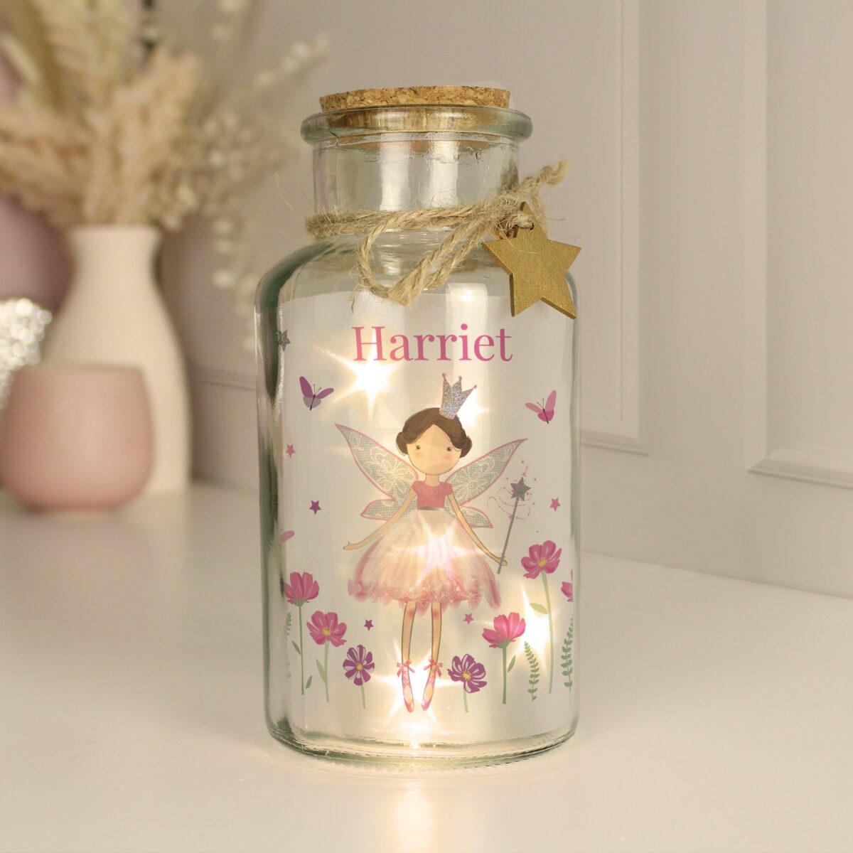 Personalised Fairy Princess LED Glass Jar: 1 - LED Lighting By Gift Moments