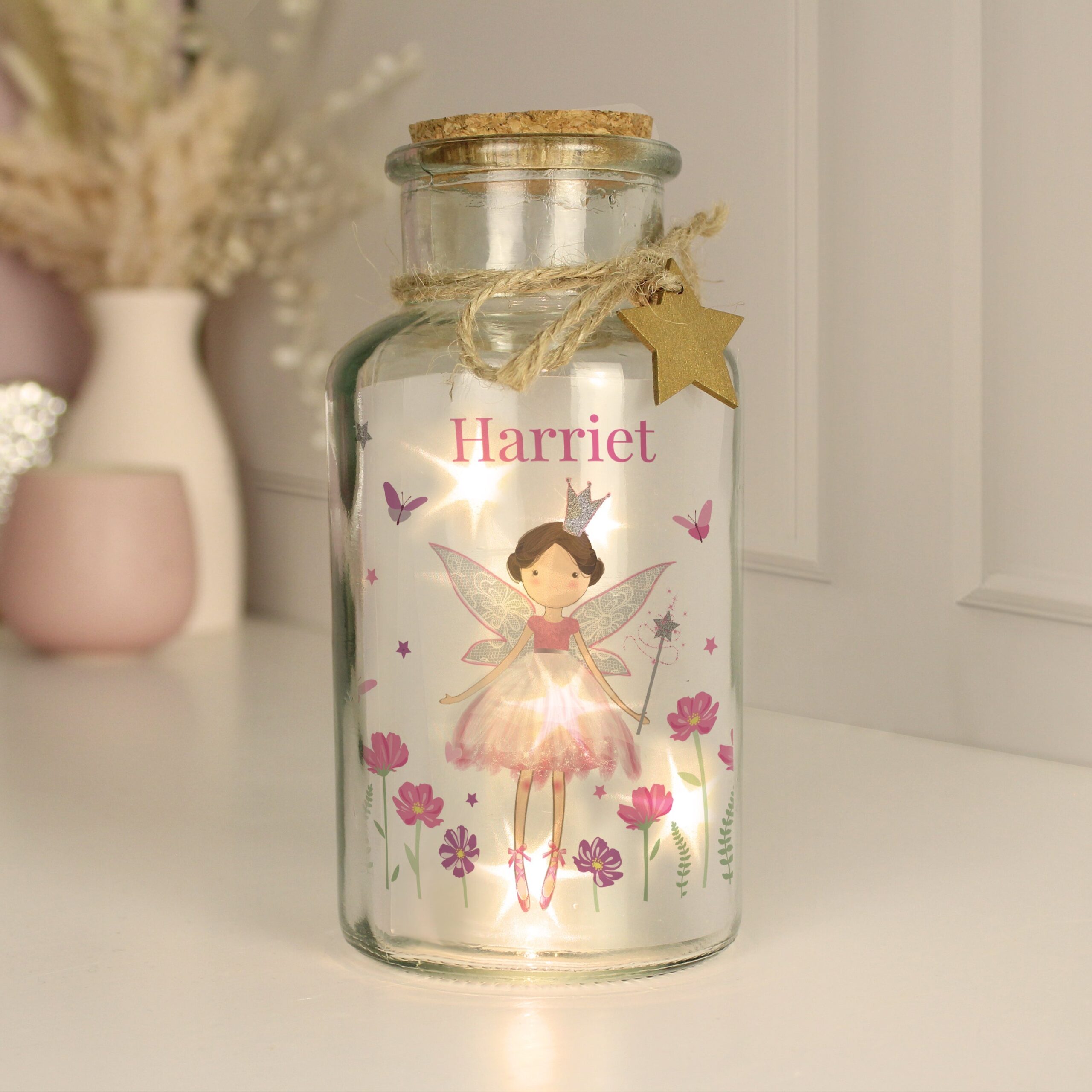 Personalised Fairy Princess LED Glass Jar: 1 - LED Lighting By Gift Moments