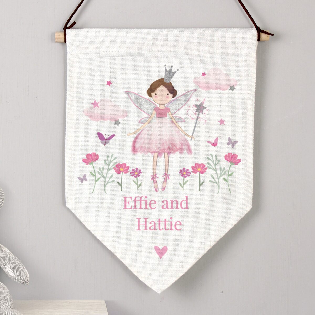 Personalised Fairy Princess Wall Art Banner: 1 - Wall Art By Gift Moments