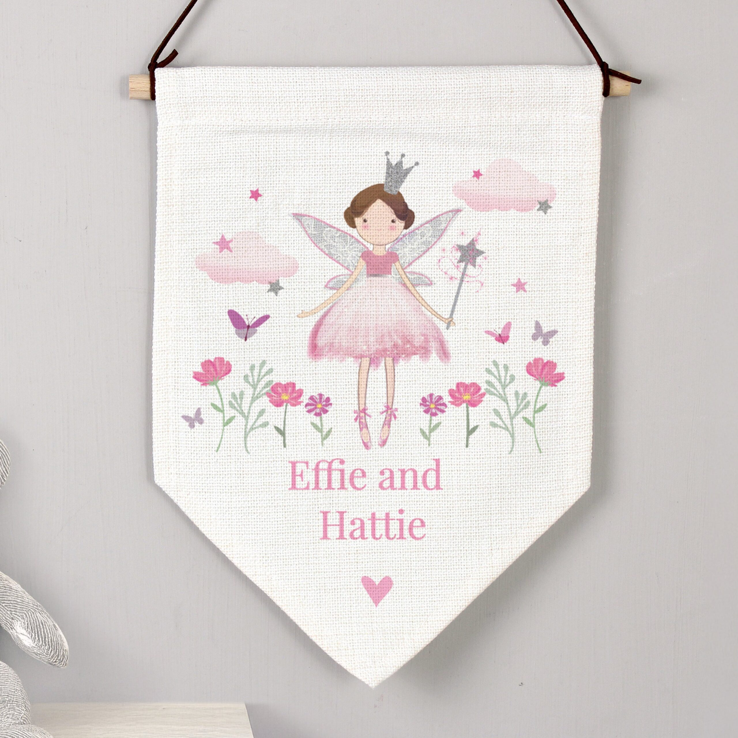 Personalised Fairy Princess Wall Art Banner: 1 - Wall Art By Gift Moments