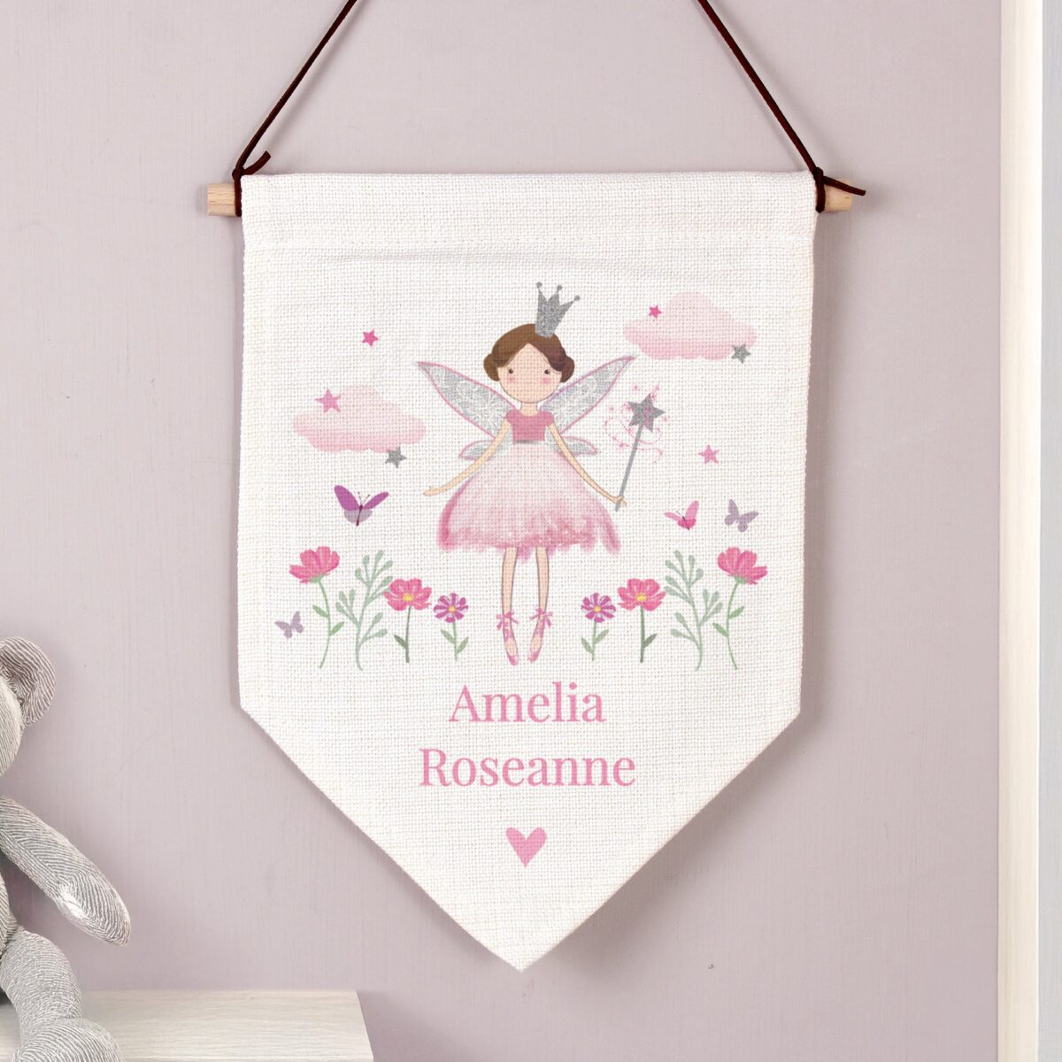 Personalised Fairy Princess Wall Art Banner: 4 - Wall Art By Gift Moments