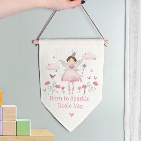 Personalised Fairy Princess Wall Art Banner: 3 - Wall Art By Gift Moments