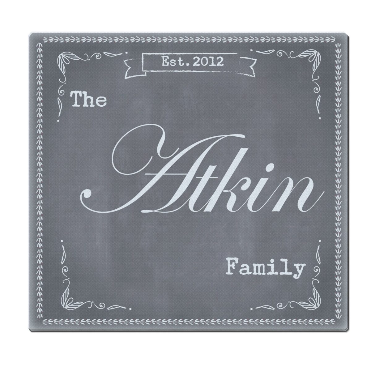 Personalised Family Chalk Glass Chopping Board/Worktop Saver: 4 - Chopping Boards By Gift Moments