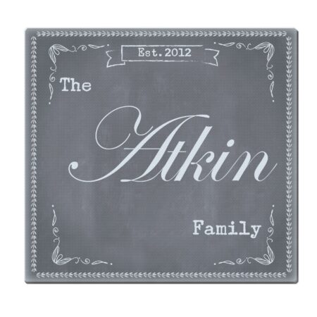 Personalised Family Chalk Glass Chopping Board/Worktop Saver: 4 - Chopping Boards By Gift Moments