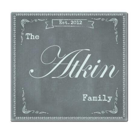 Personalised Family Chalk Glass Chopping Board/Worktop Saver: 5 - Chopping Boards By Gift Moments