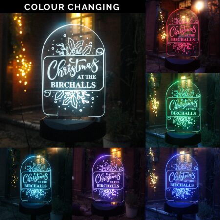 Personalised Family Christmas Outdoor Solar Light: 4 - Solar Lights By Gift Moments