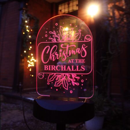 Personalised Family Christmas Outdoor Solar Light: 2 - Solar Lights By Gift Moments