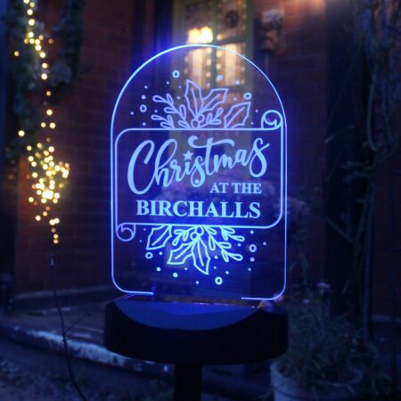 Personalised Family Christmas Outdoor Solar Light: 3 - Solar Lights By Gift Moments