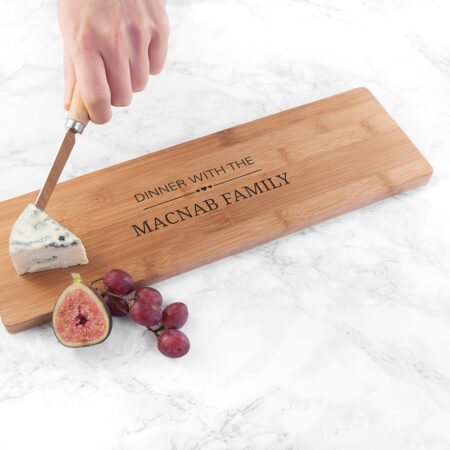 Personalised Family Dinner Bamboo Serving Board: 4 - Chopping Boards By Gift Moments