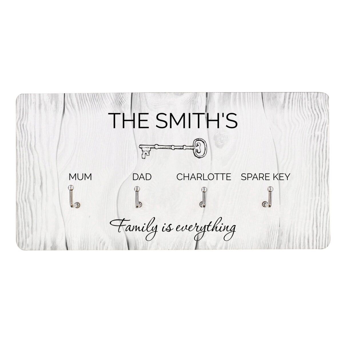 Personalised Family House Key Hooks: 8 - Signs & Plaques By Gift Moments