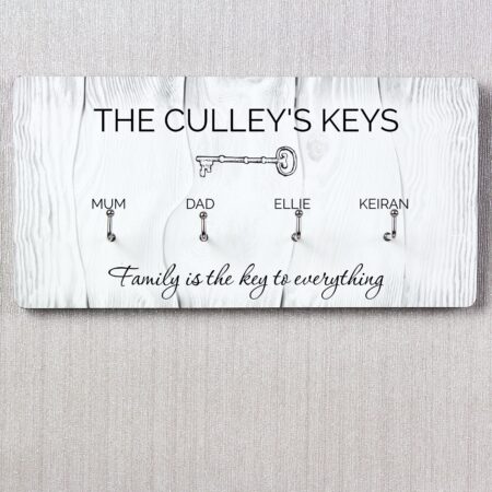 Personalised Family House Key Hooks: 6 - Signs & Plaques By Gift Moments