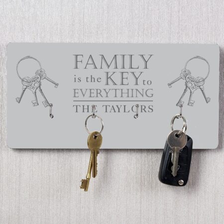 Personalised family key hooks