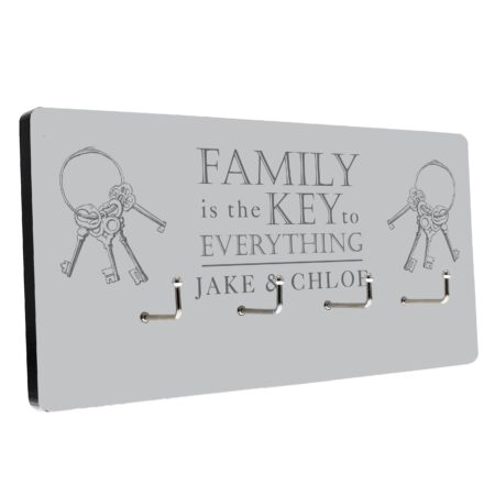 Personalised family key hooks