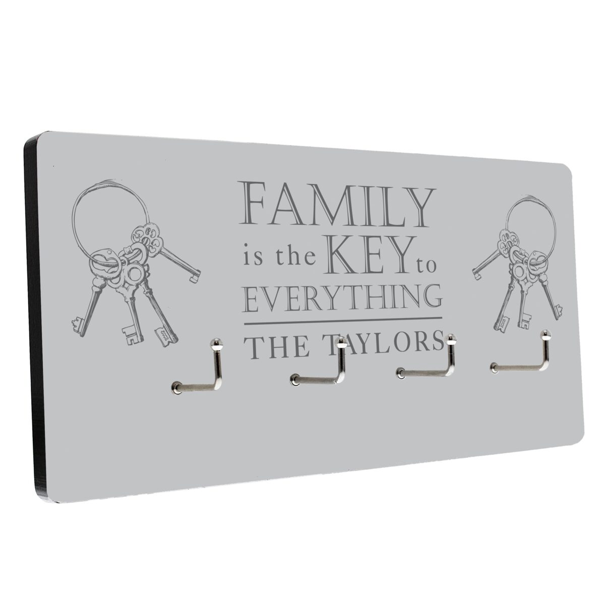 Personalised family key hooks