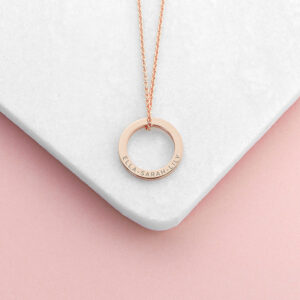 Personalised Family Ring Necklaces: 5 - Necklaces By Gift Moments
