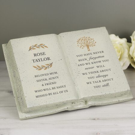 Personalised family tree memorial resin book
