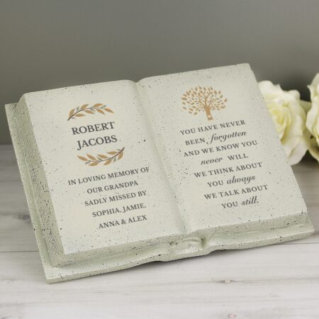 Personalised family tree memorial resin book