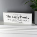 Personalised Family Wooden Block Sign: 1 - Signs & Plaques By Gift Moments