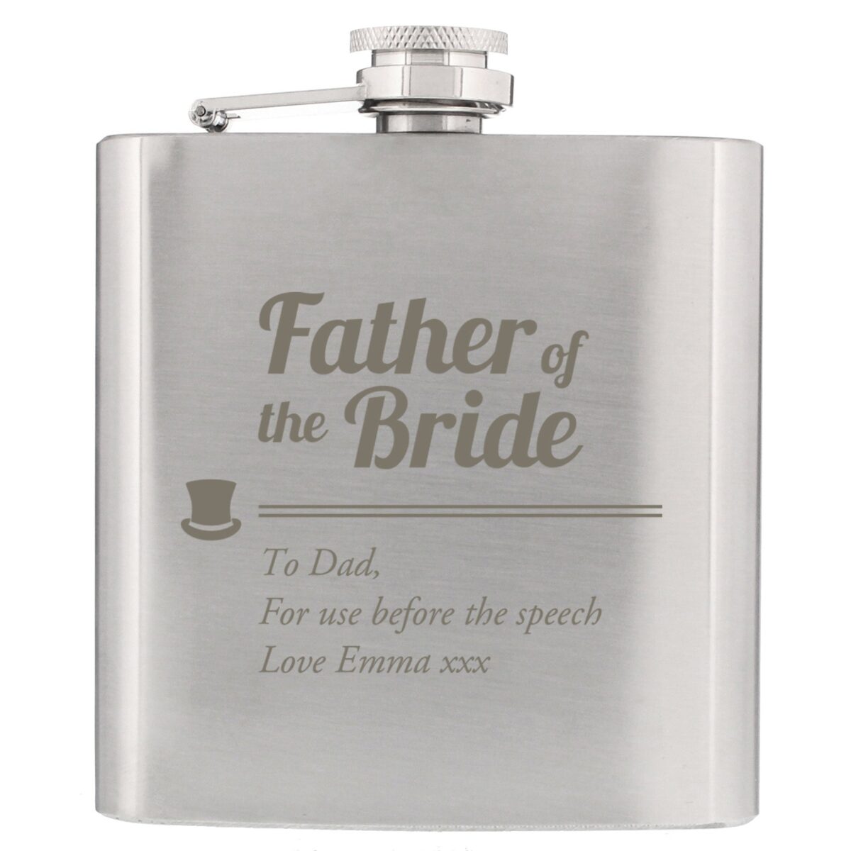 Personalised Father of the Bride Hip Flask: 2 - Hip Flasks By Gift Moments