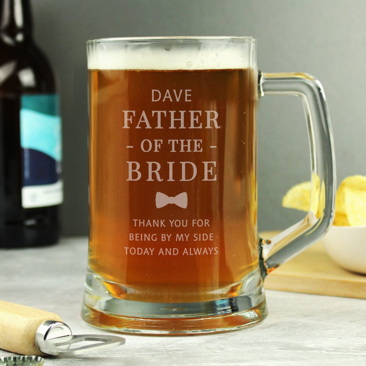 Personalised Father of the Bride Pint Stern Tankard: 3 - Tankards By Gift Moments