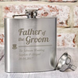 Personalised Father of the Groom Hip Flask: 3 - Hip Flasks By Gift Moments