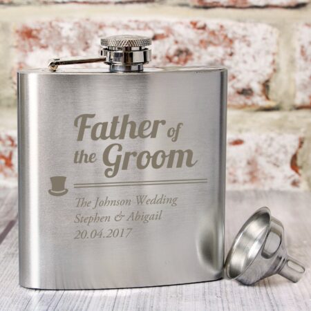 Personalised Father of the Groom Hip Flask: 3 - Hip Flasks By Gift Moments