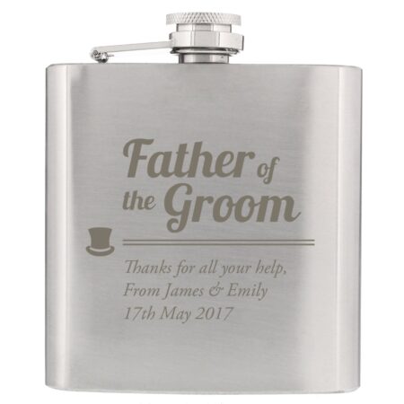 Personalised Father of the Groom Hip Flask: 2 - Hip Flasks By Gift Moments