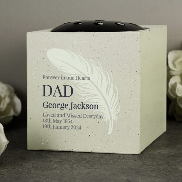 Personalised Feather Memorial Vase: 2 - Memorials By Gift Moments