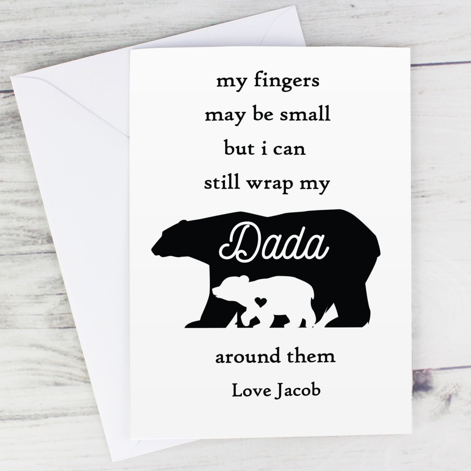Personalised Fingers may be small Card: 1 - Greeting Cards By Gift Moments