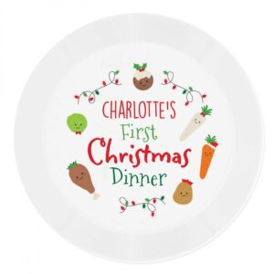 Personalised ’First Christmas Dinner’ Plastic Plate: 3 - Tableware By Gift Moments