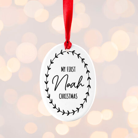 Personalised Baby’s First Christmas Wreath Decoration: 4 - Christmas Decorations By Gift Moments