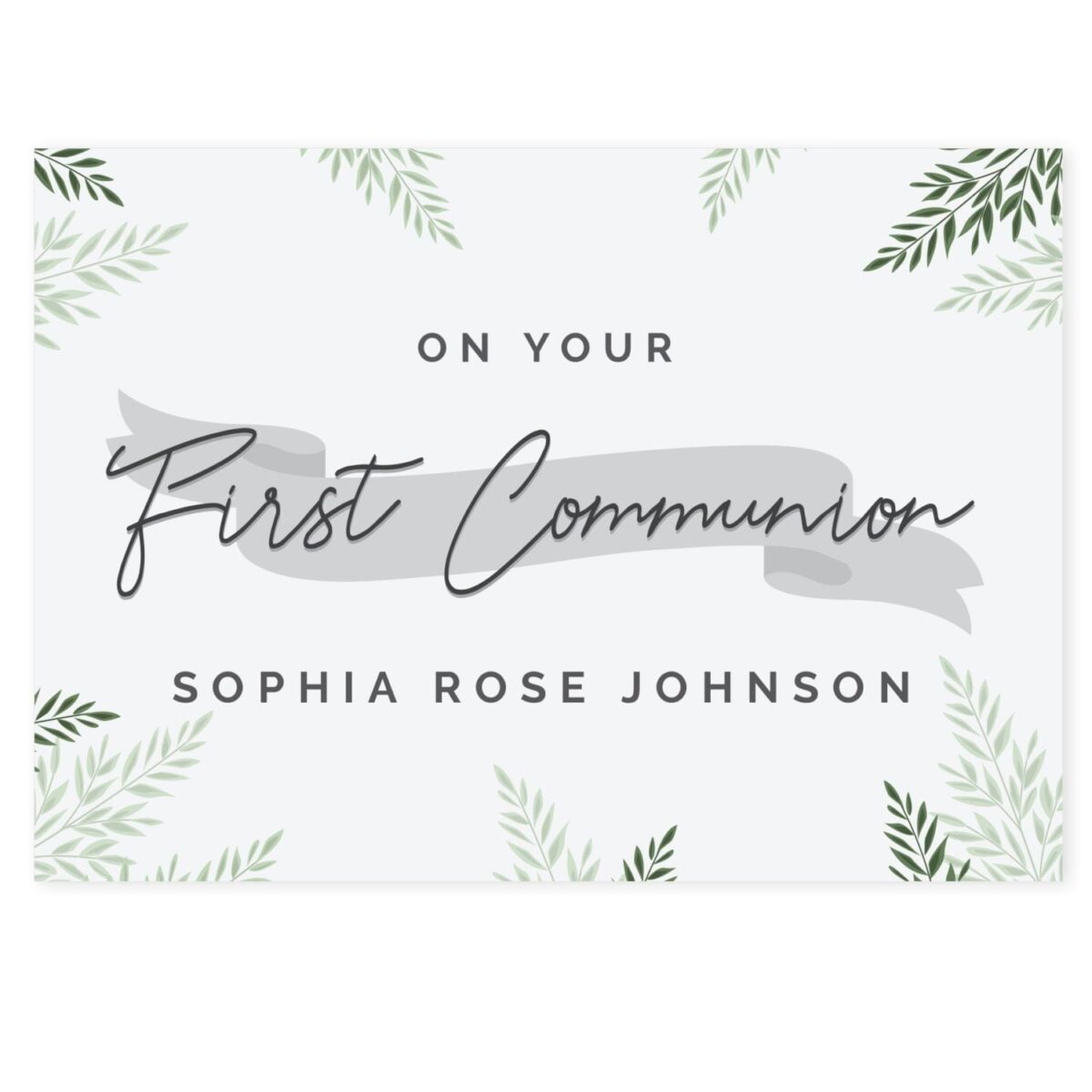 Personalised First Communion Card: 3 - Greeting Cards By Gift Moments